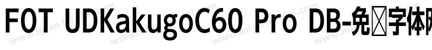 FOT UDKakugoC60 Pro DB字体转换
